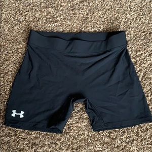 Black athletic spandex shorts